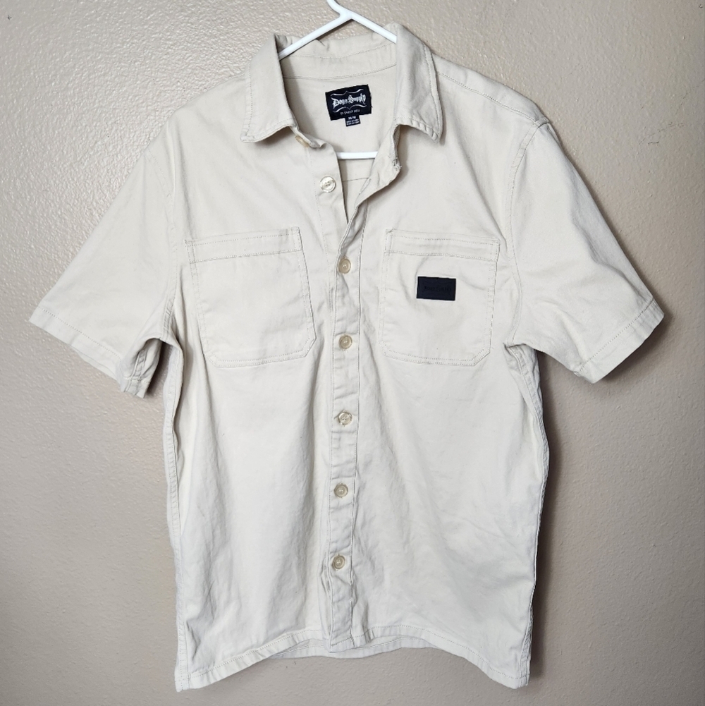 Dogg Supply by Snoop Dogg Mens |M| Khaki Short Sleeve Button Up Shirt